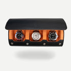 Écrin Trio – Rouleau à 3 montres en cuir – Orange