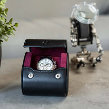 Écrin Solo – Rouleau à 1 montre en cuir – Cerise