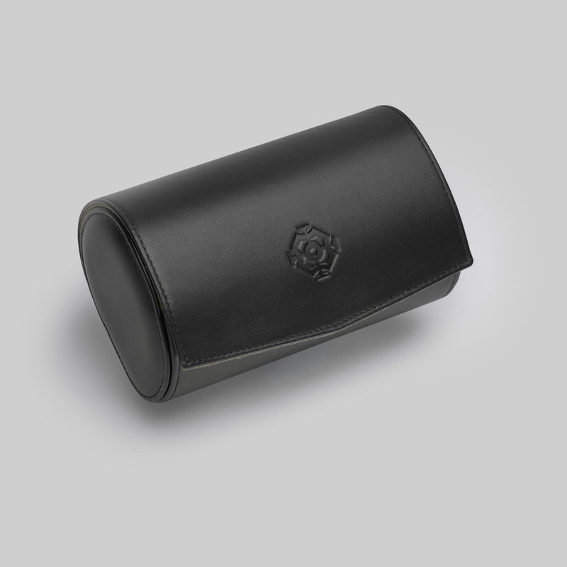 Écrin Duo – Rouleau à 2 montres en cuir  – Sauge